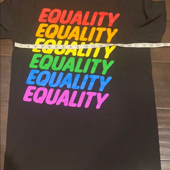 Rainbow color Equality Statement Shirt Medium - Picture 4 of 5